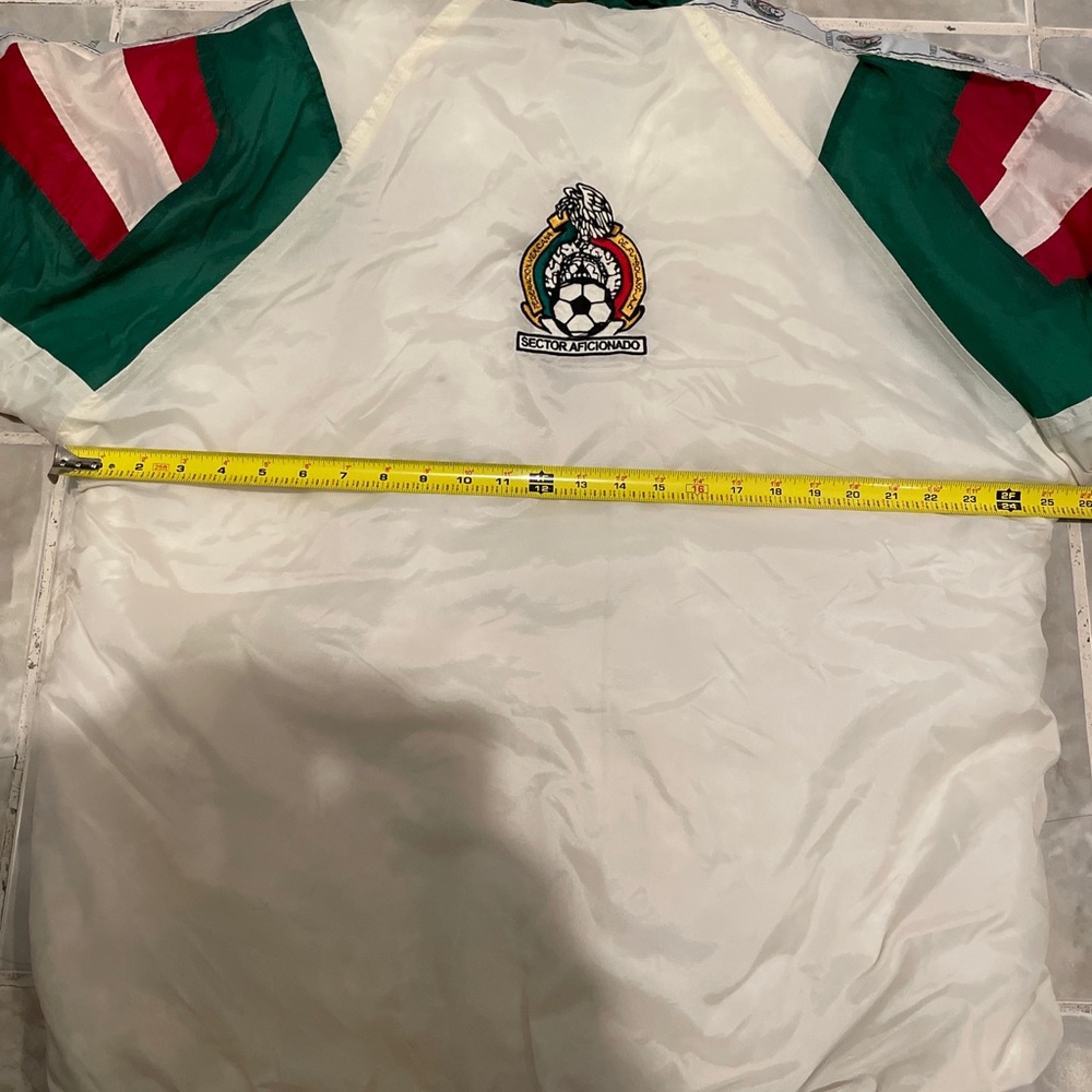 Vintage 1990’s Mexico Soccer Seleccion Mexicana Puffer Embroidered Jacket-SZ-L - Picture 9 of 14